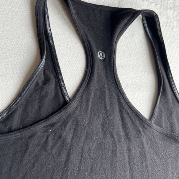 lululemon Cool Racerback Light Luon Black Sz 8 - Picture 6 of 9